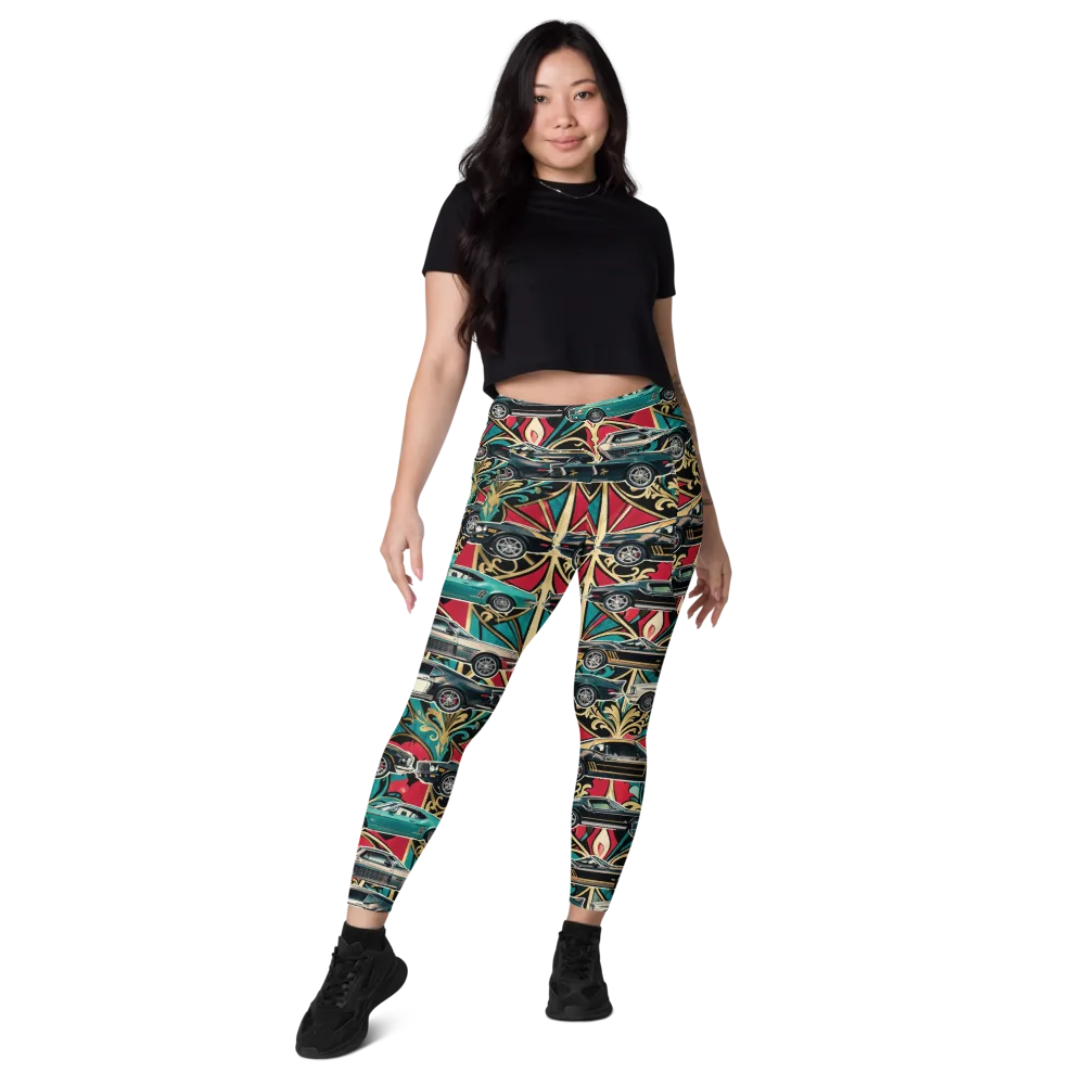 Chrome Deco Rally on Leggings with Pockets — Front