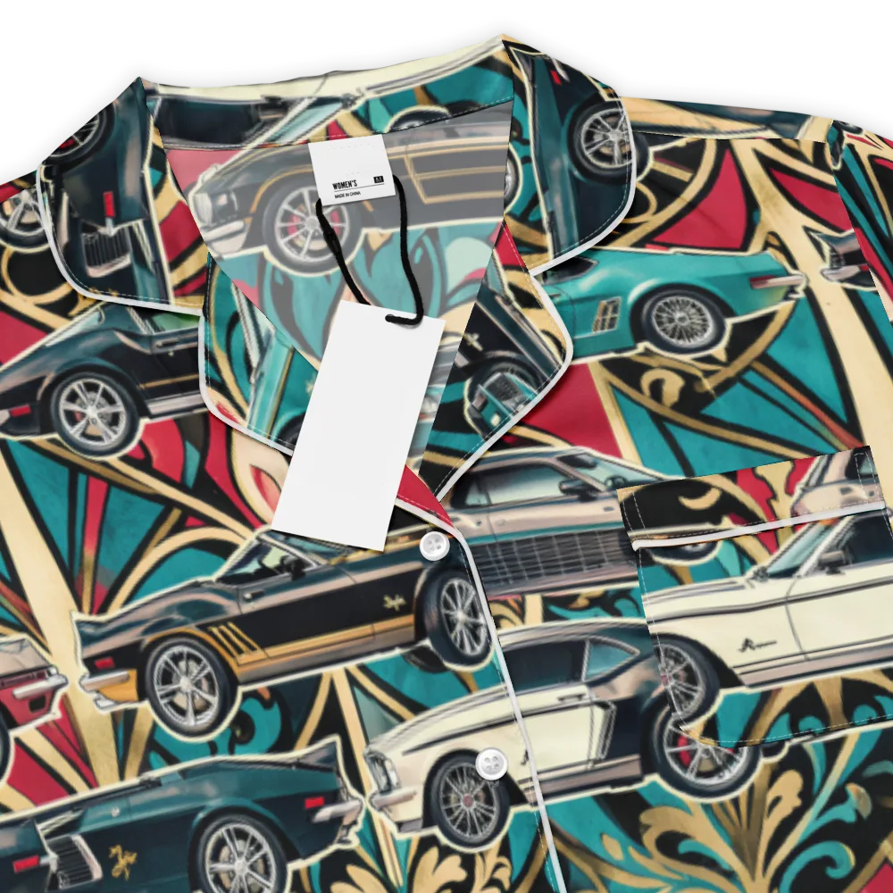 Chrome Deco Rally on Women's Short Sleeve Pajama Top — Product details