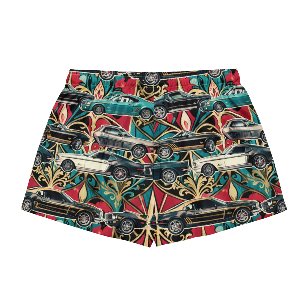 Chrome Deco Rally on Women's Pajama Shorts — Back