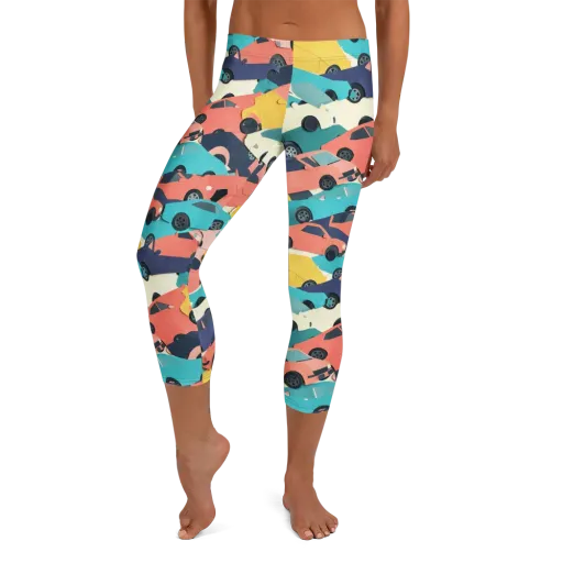 Traffic Jam Palette on a Capri Leggings