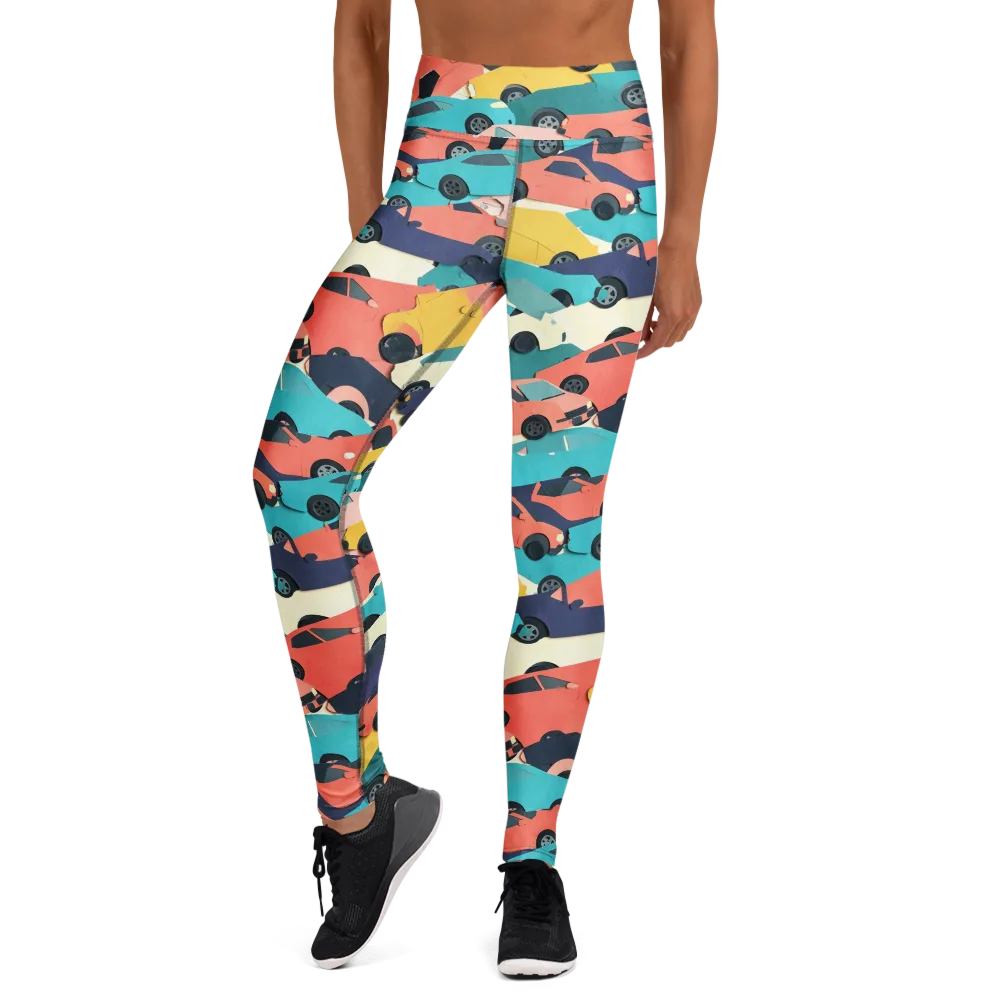 Traffic Jam Palette on Yoga Leggings — Front