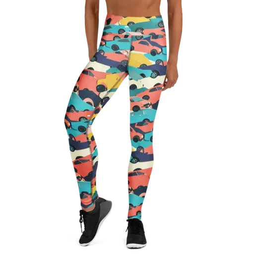 Traffic Jam Palette on a Yoga Leggings