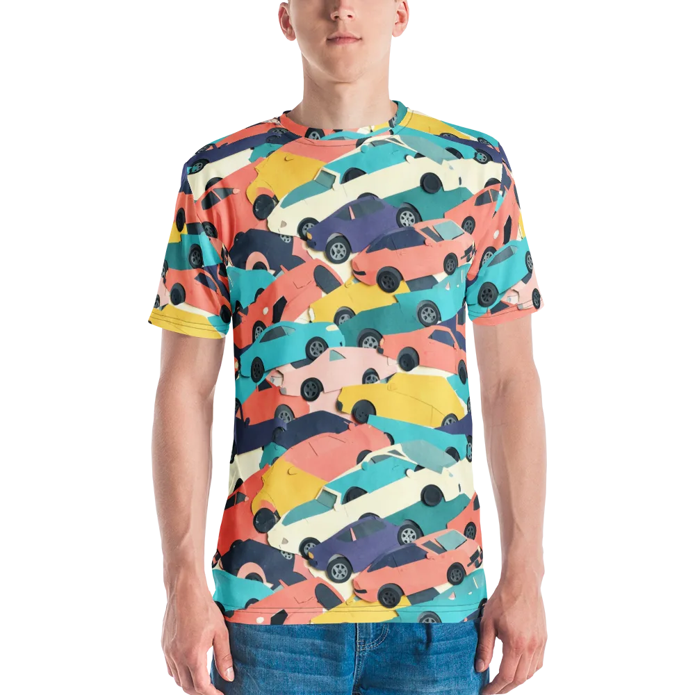 Traffic Jam Palette on Men's Crew Neck T-Shirt — Front