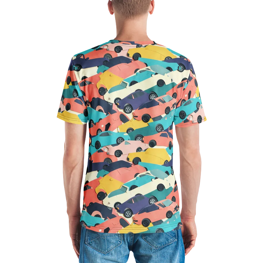 Traffic Jam Palette on Men's Crew Neck T-Shirt — Back