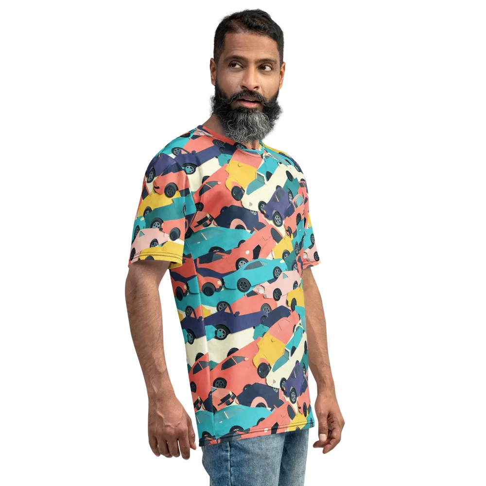 Traffic Jam Palette on Men's Crew Neck T-Shirt — Right