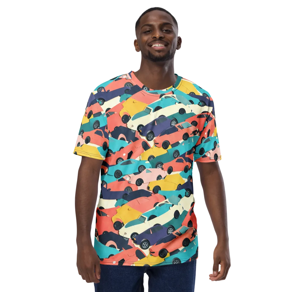 Traffic Jam Palette on Men's Crew Neck T-Shirt — Front