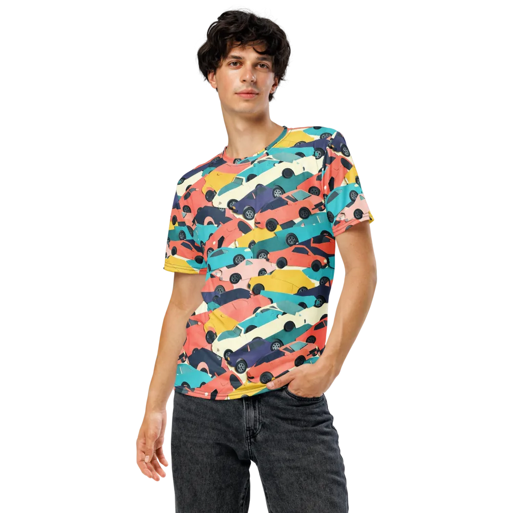 Traffic Jam Palette on Men's Crew Neck T-Shirt — Front