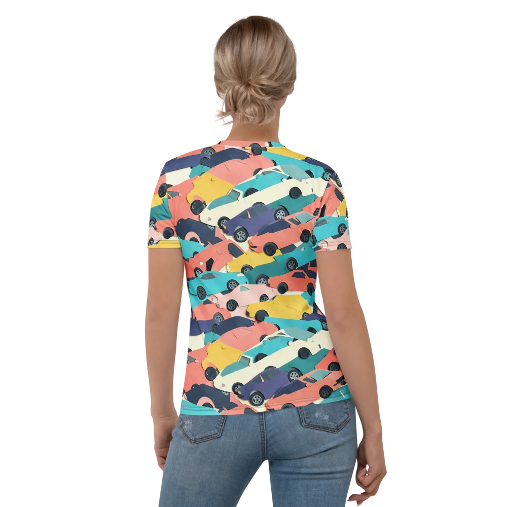Traffic Jam Palette on Women's Crew Neck T-Shirt — Back