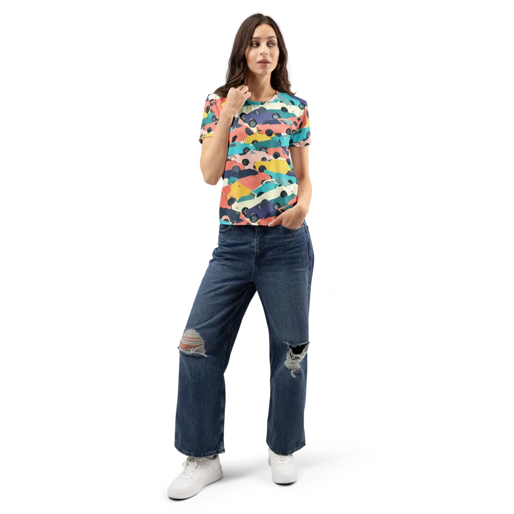 Traffic Jam Palette on Women's Crew Neck T-Shirt — Front