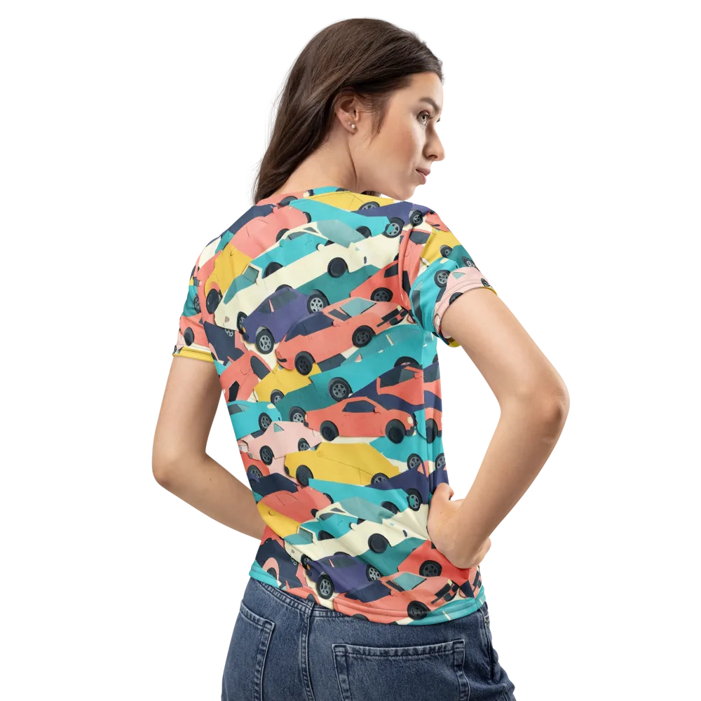 Traffic Jam Palette on Women's Crew Neck T-Shirt — Back