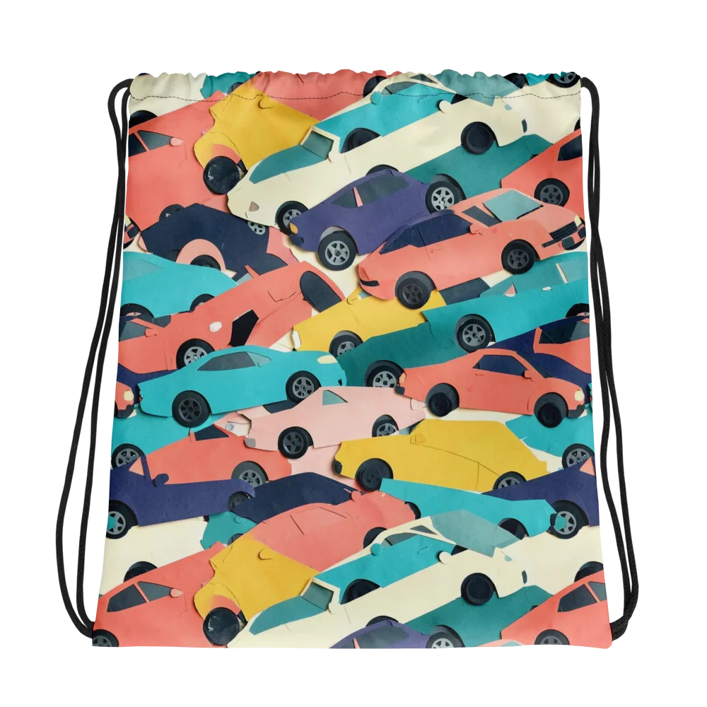 Traffic Jam Palette on Drawstring Bag — Photo