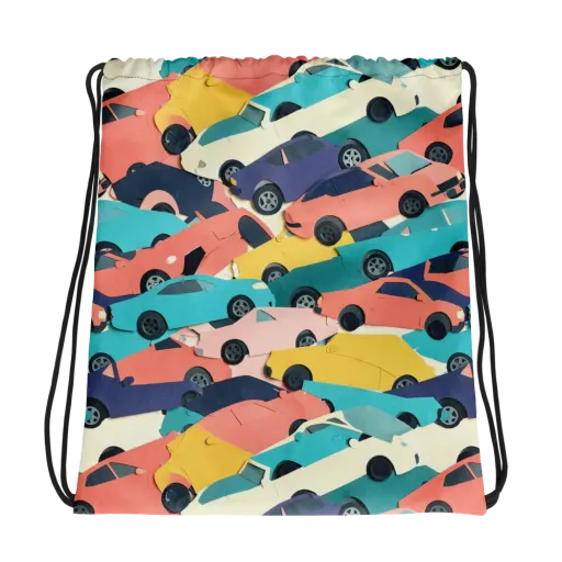 Traffic Jam Palette on a Drawstring Bag