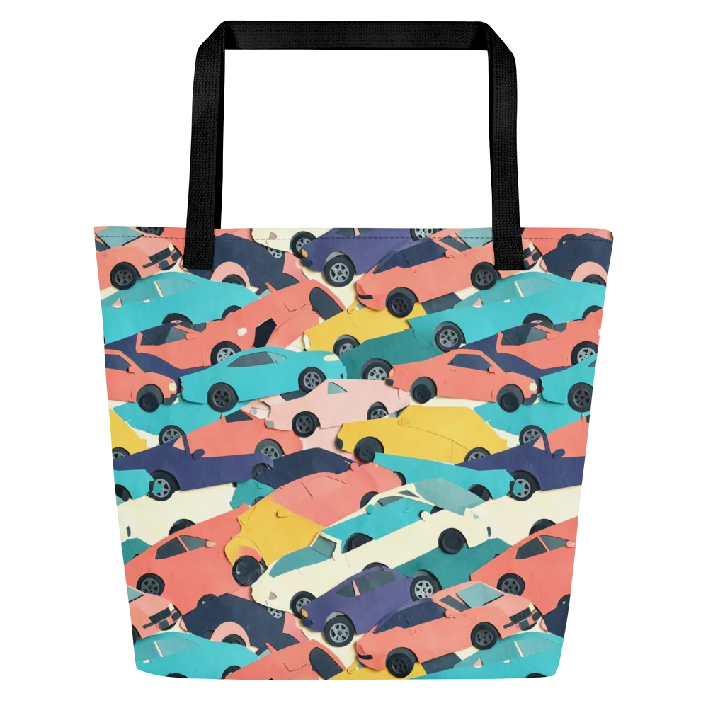 Traffic Jam Palette on Large Tote Bag W/ Pocket — Front