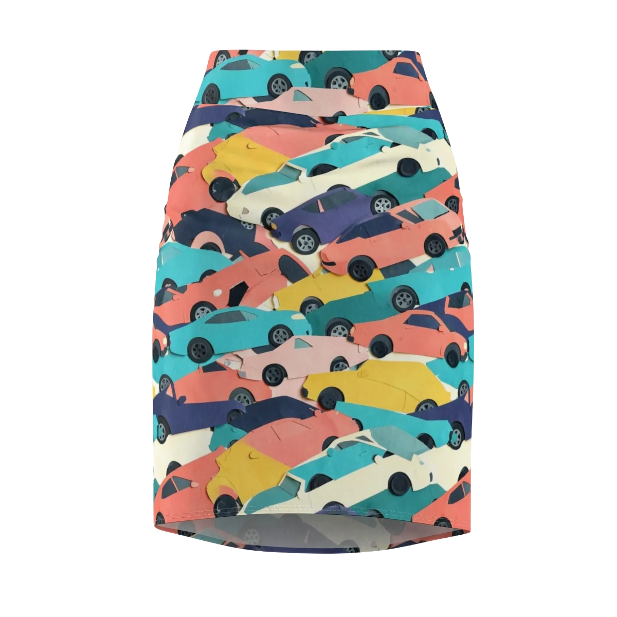 Traffic Jam Palette on Pencil Skirt — Front