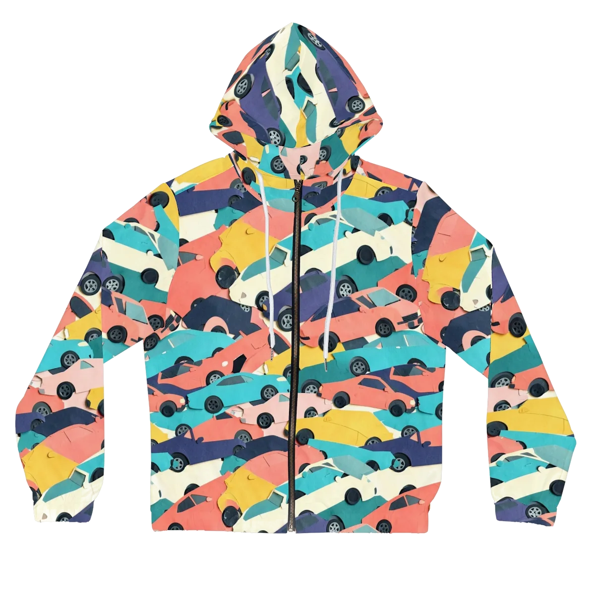 Traffic Jam Palette on Women's Full-Zip Hoodie — Front