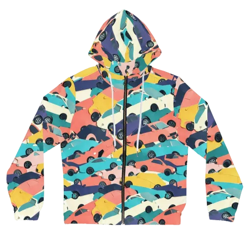 Traffic Jam Palette on a Women's Full-Zip Hoodie