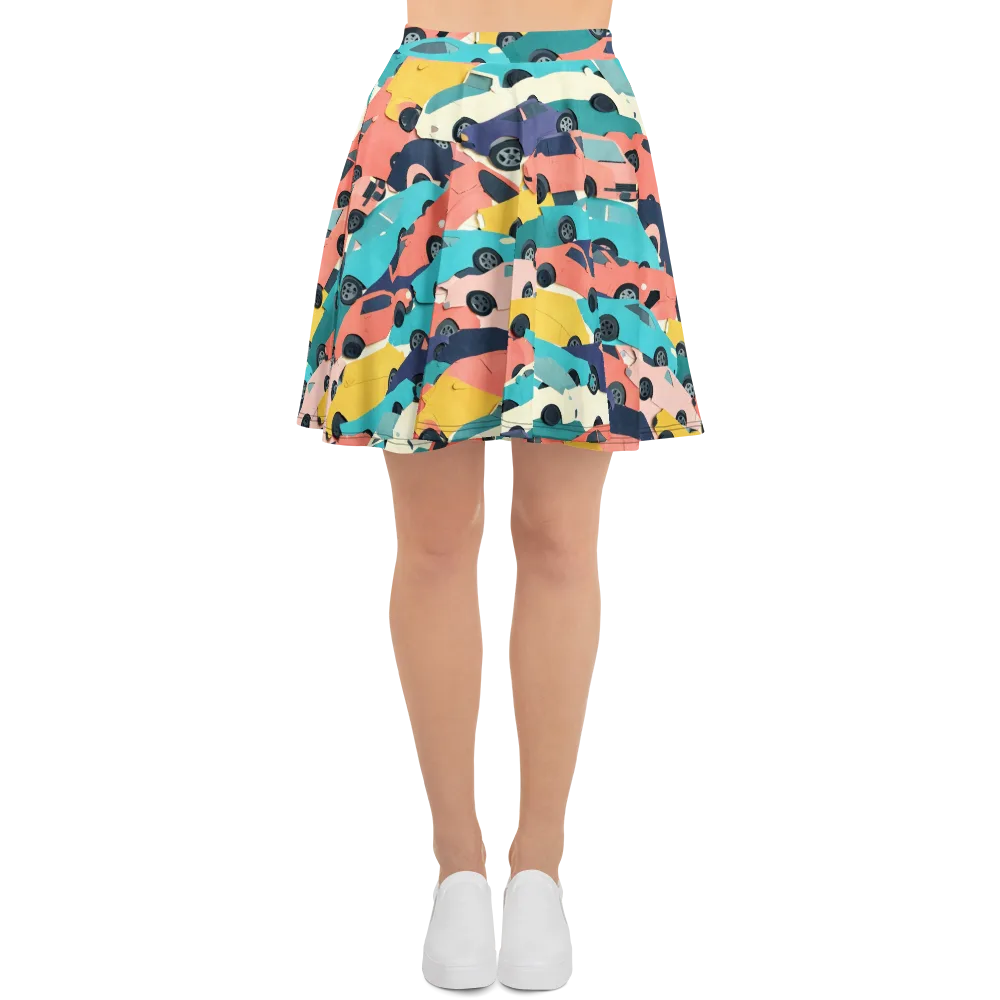 Traffic Jam Palette on Skater Skirt — Front