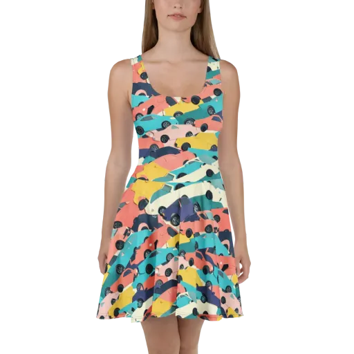 Traffic Jam Palette on a Skater Dress
