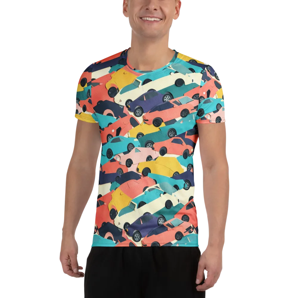 Traffic Jam Palette on Men's Athletic T-Shirt — Front
