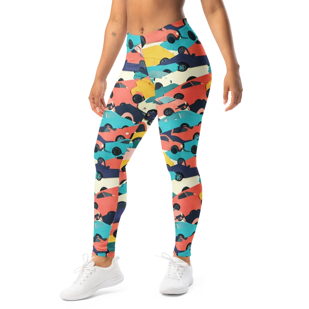 Traffic Jam Palette on Leggings — Left Front