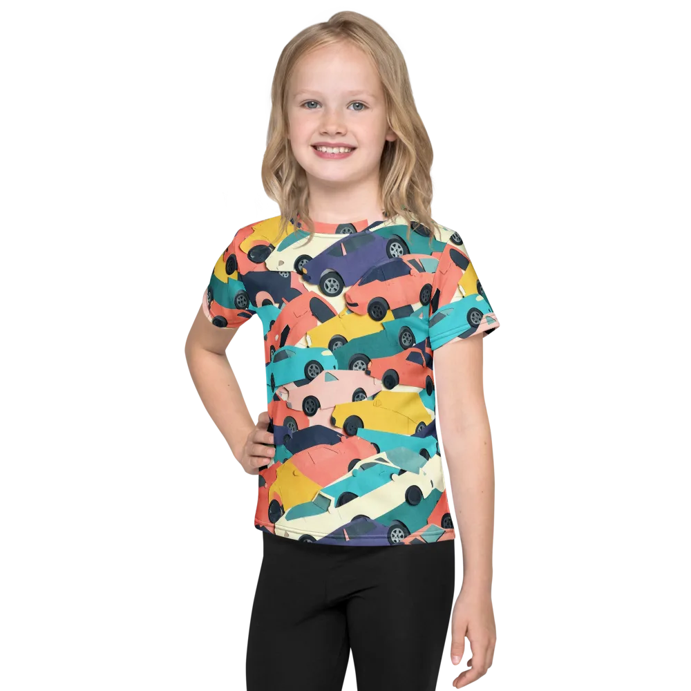 Traffic Jam Palette on Kids Crew Neck T-Shirt — Front