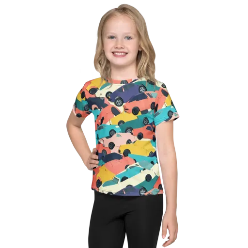 Traffic Jam Palette on a Kids Crew Neck T-Shirt