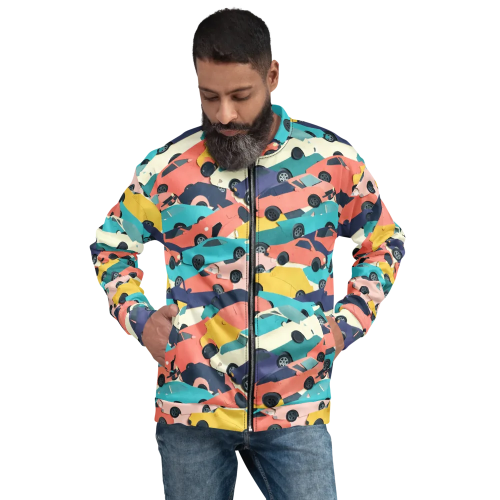 Traffic Jam Palette on Bomber Jacket — Front