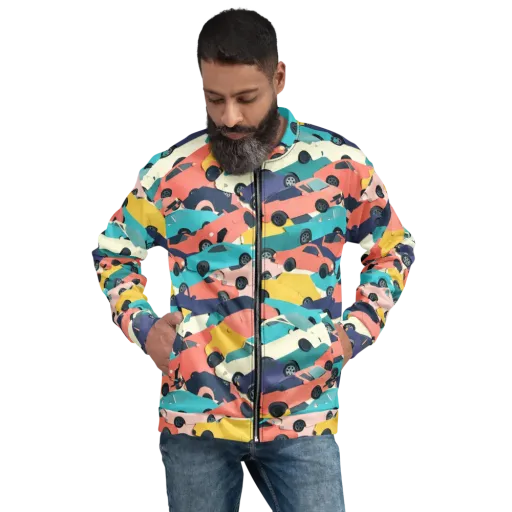 Traffic Jam Palette on a Bomber Jacket