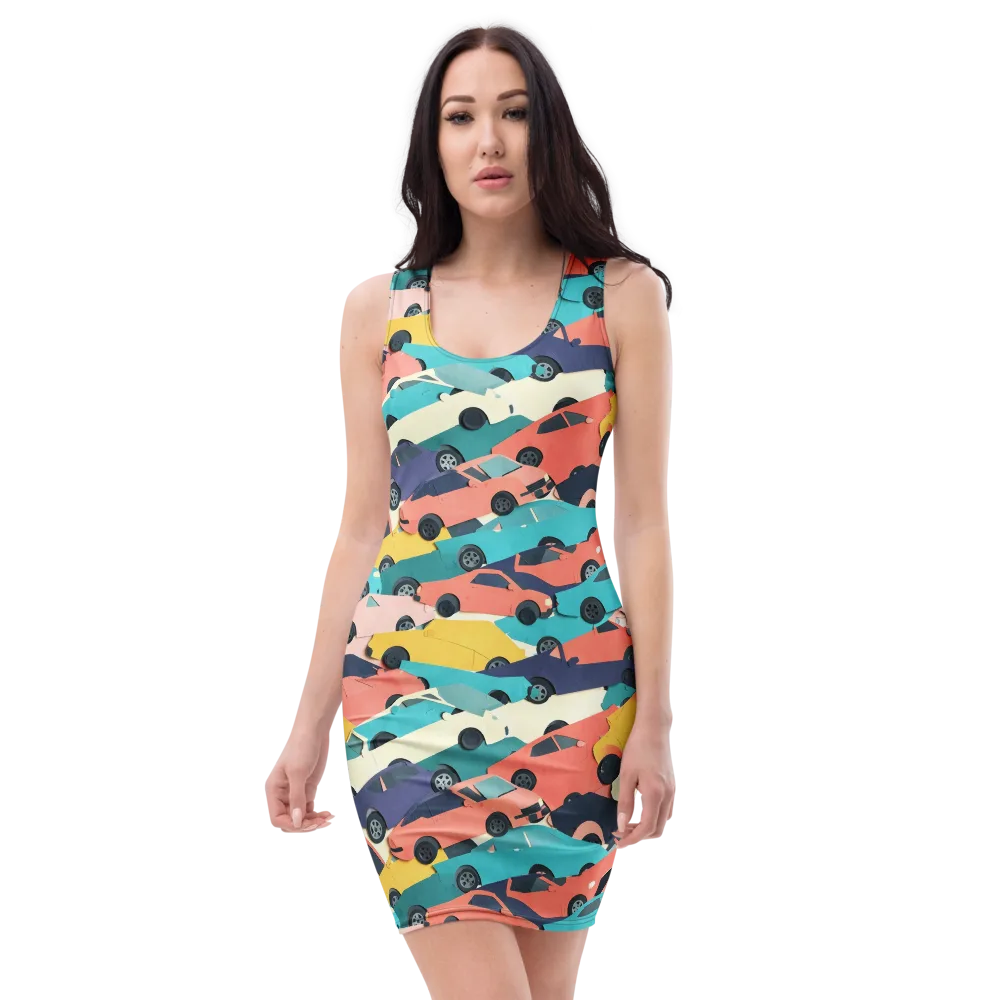 Traffic Jam Palette on Bodycon Dress — Front
