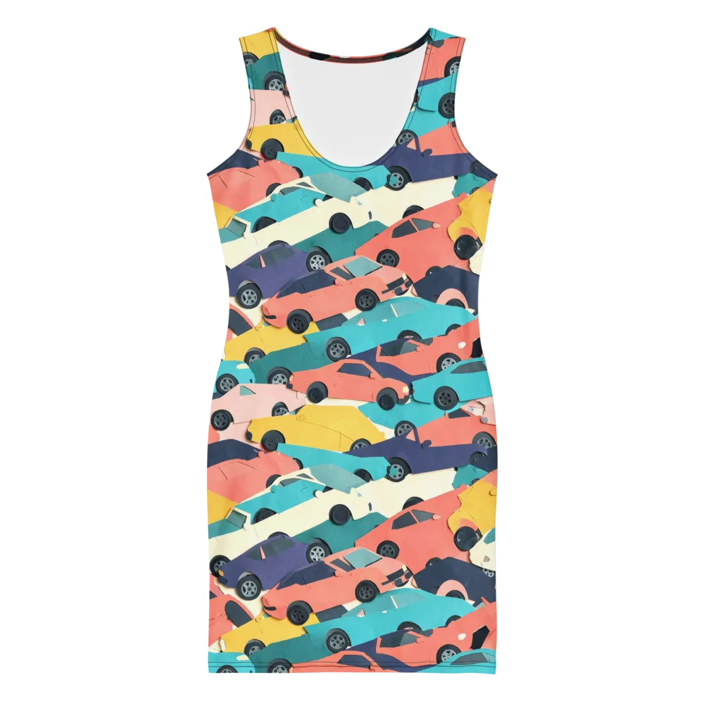 Traffic Jam Palette on Bodycon Dress — Front