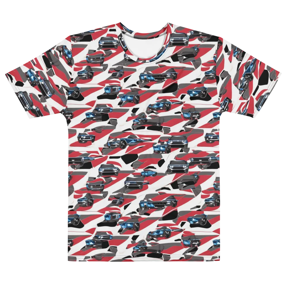 Velocity Camouflage on Men's Cotton Crew Neck T-Shirt — Front