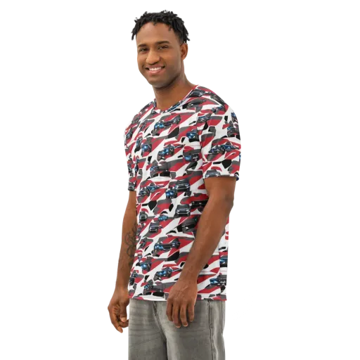 Velocity Camouflage on a Men's Cotton Crew Neck T-Shirt