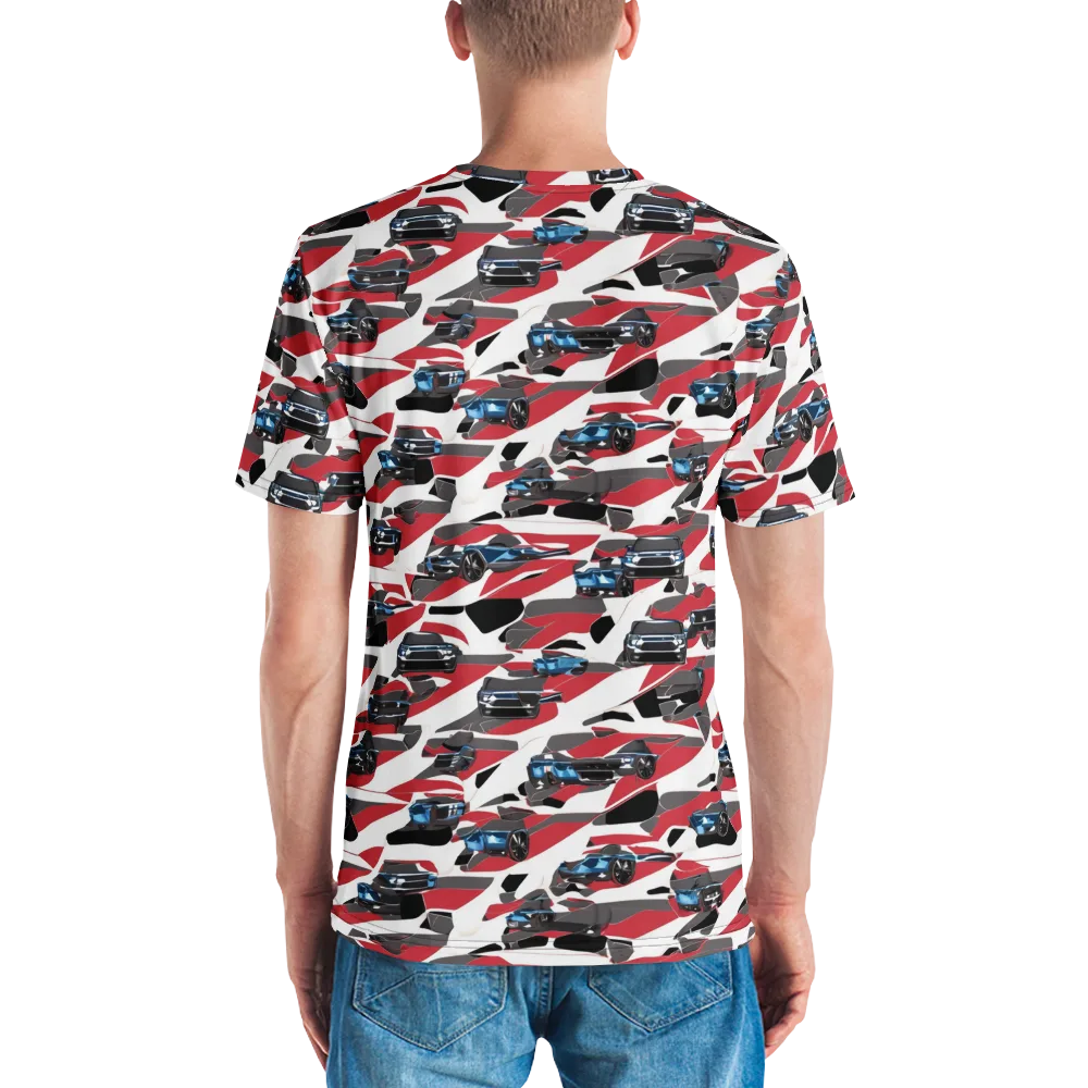 Velocity Camouflage on Men's Crew Neck T-Shirt — Back