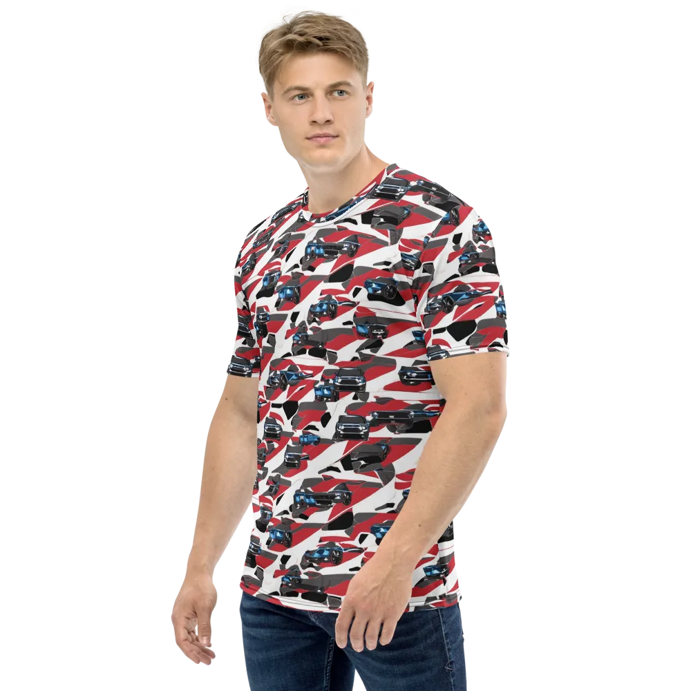 Velocity Camouflage on Men's Crew Neck T-Shirt — Left