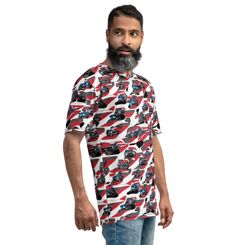 Velocity Camouflage on Men's Crew Neck T-Shirt — Right