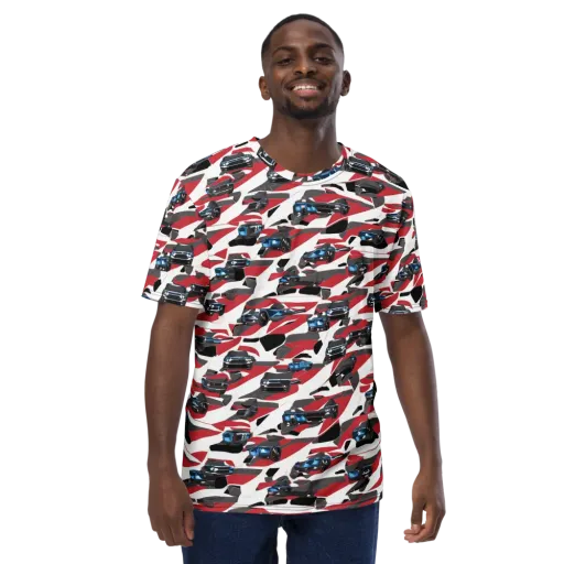 Velocity Camouflage on a Men's Crew Neck T-Shirt