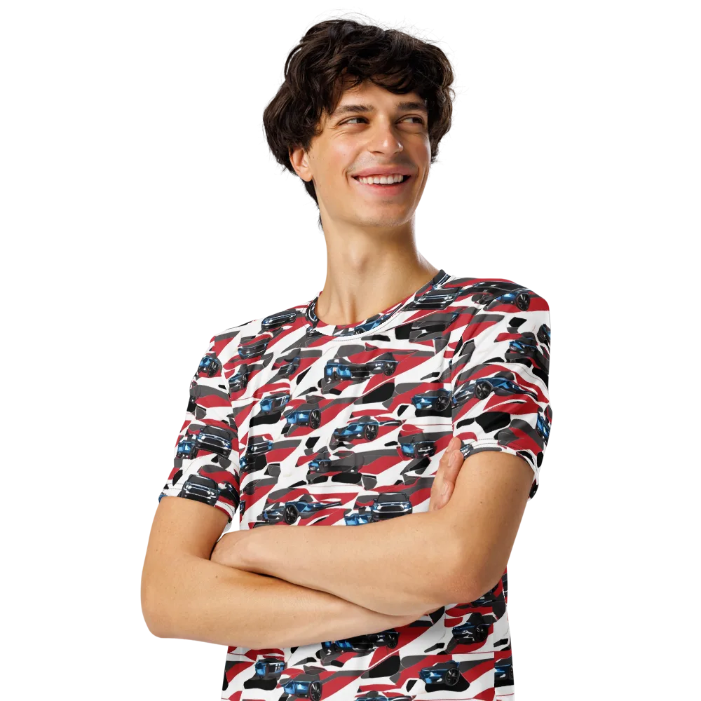 Velocity Camouflage on Men's Crew Neck T-Shirt — Left Front