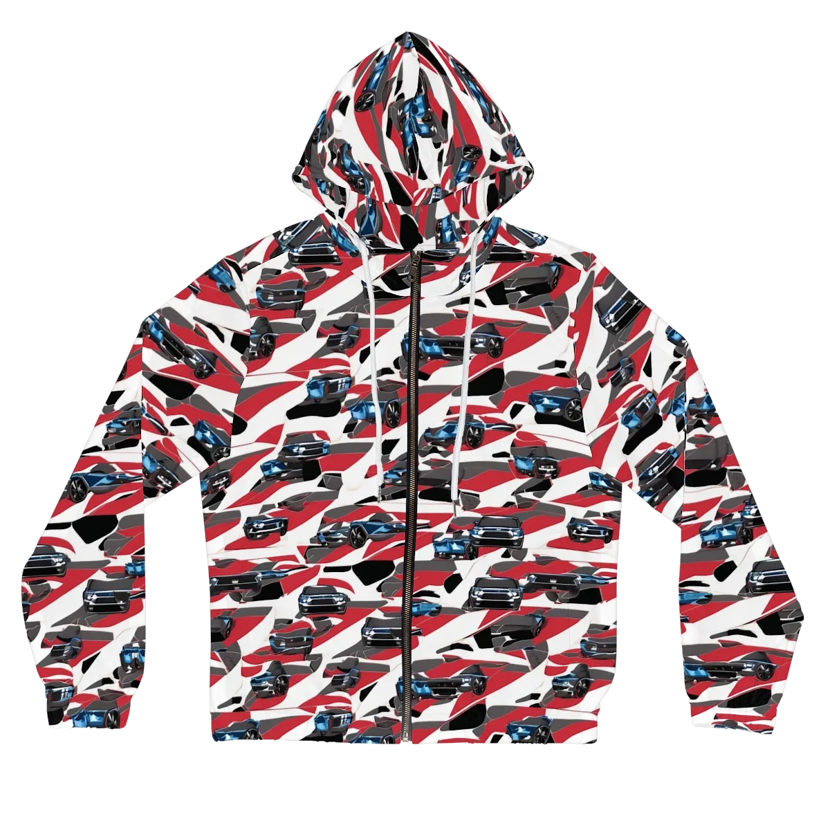 Velocity Camouflage on Women's Full-Zip Hoodie — Front