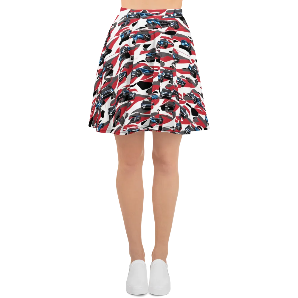 Velocity Camouflage Skater Skirt on model