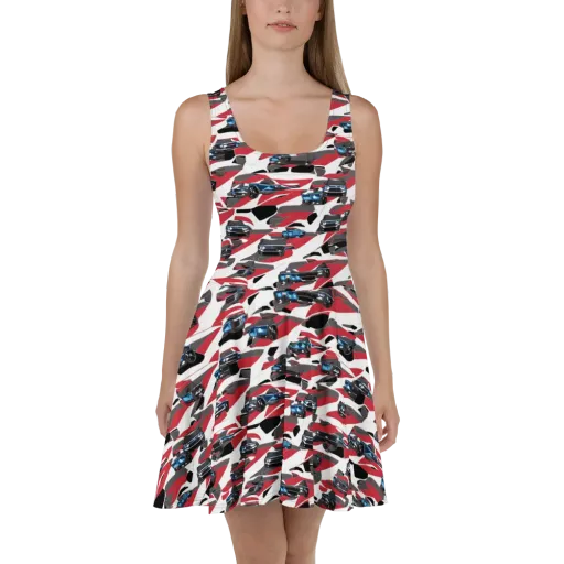 Velocity Camouflage on a Skater Dress