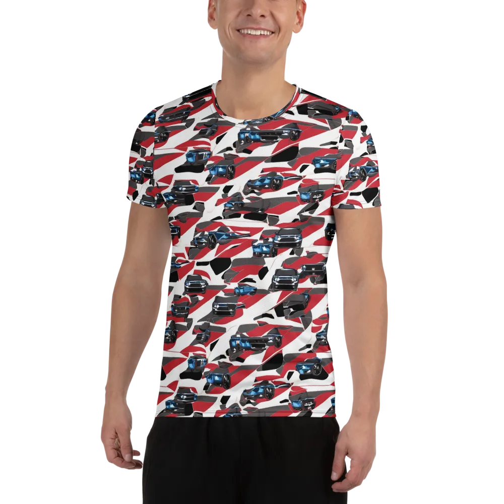 Velocity Camouflage on Men's Athletic T-Shirt — Front