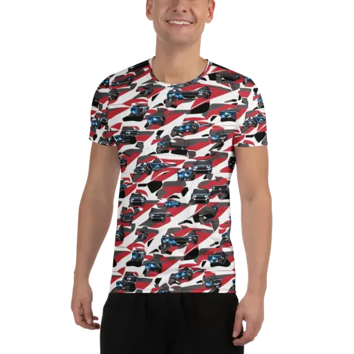 Velocity Camouflage on a Men's Athletic T-Shirt