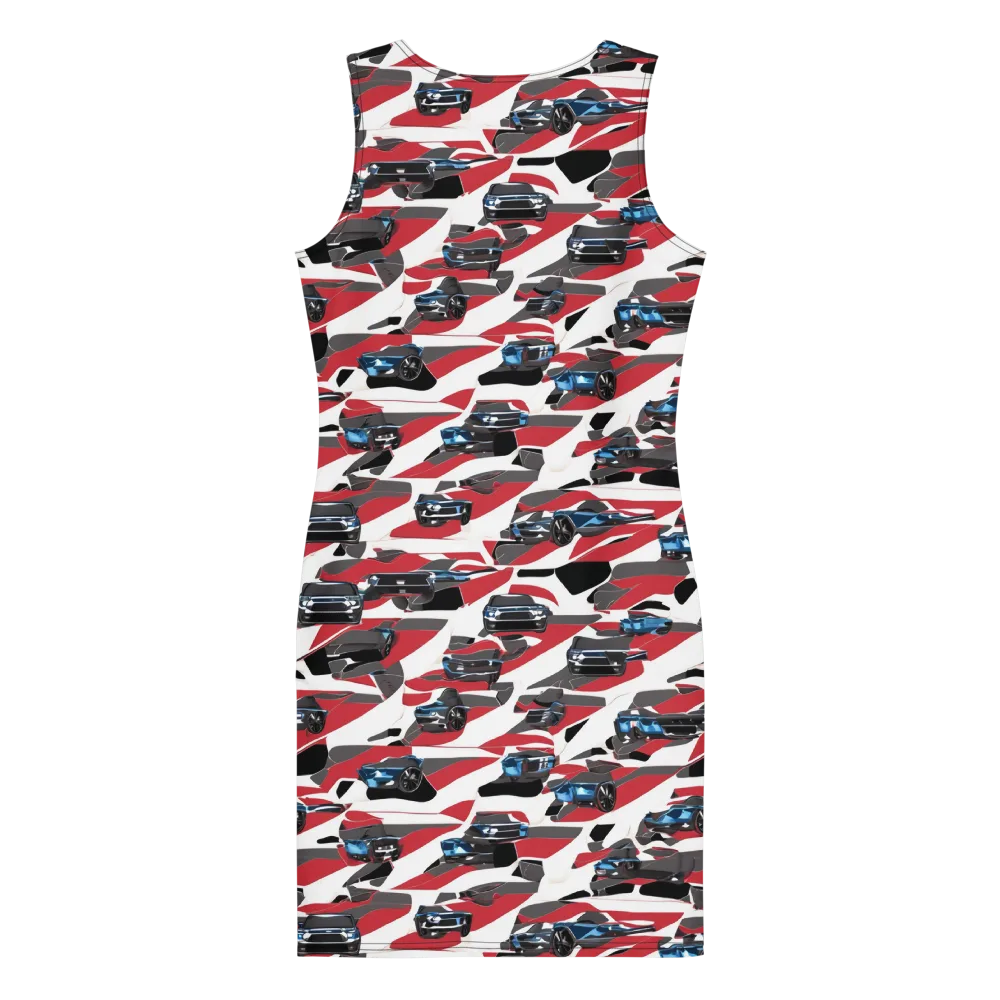 Velocity Camouflage on Bodycon Dress — Back