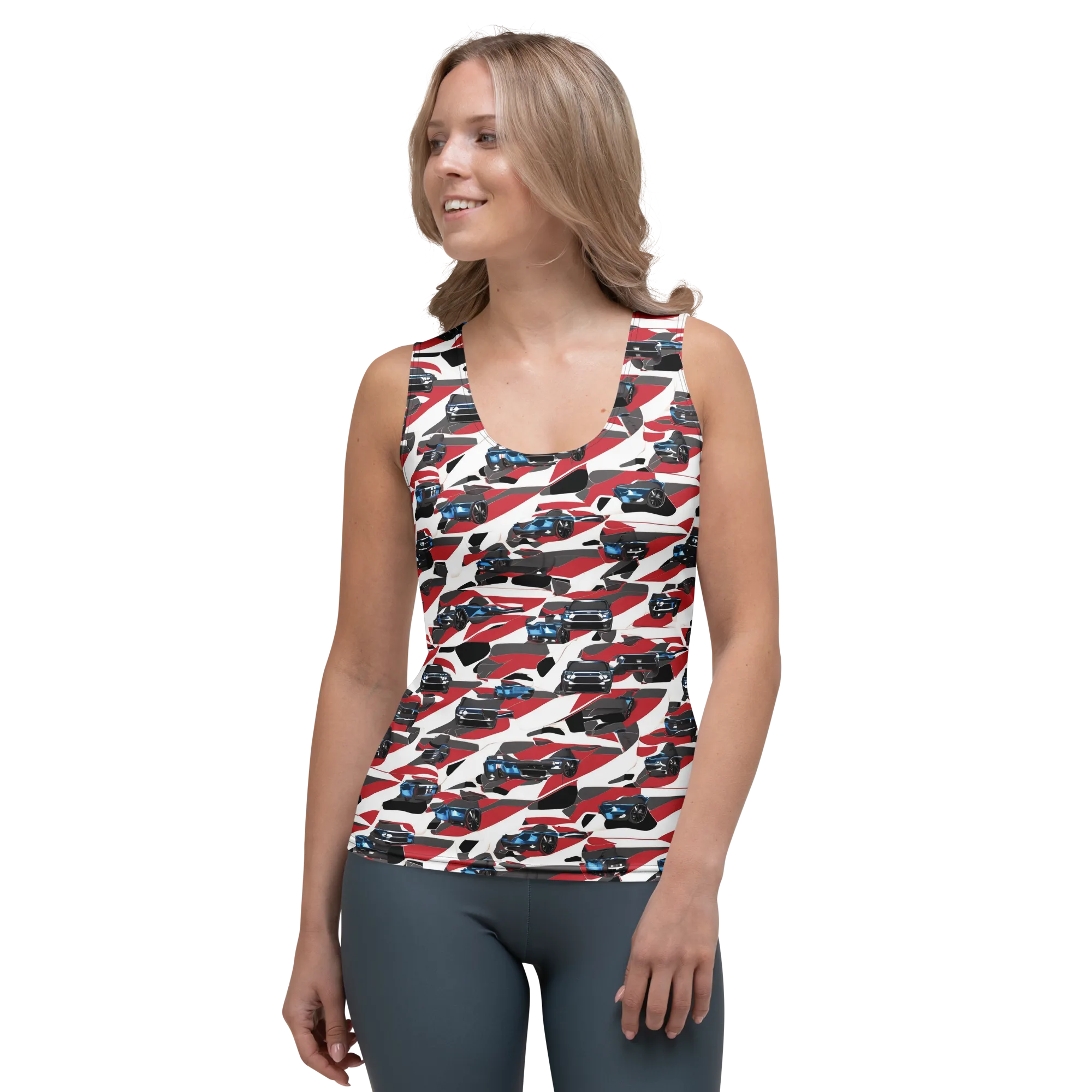 Velocity Camouflage on Women's Tank Top — Front