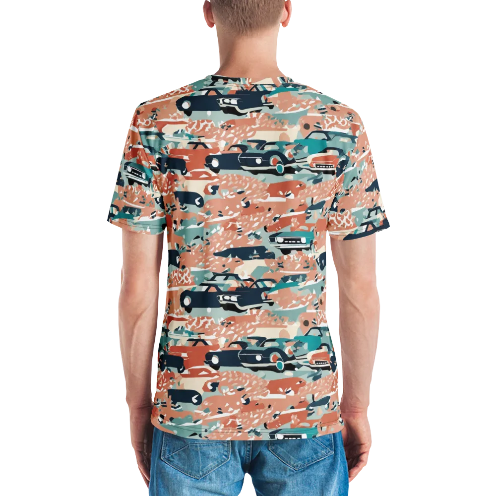 Coral Motorcade on Men's Crew Neck T-Shirt — Back