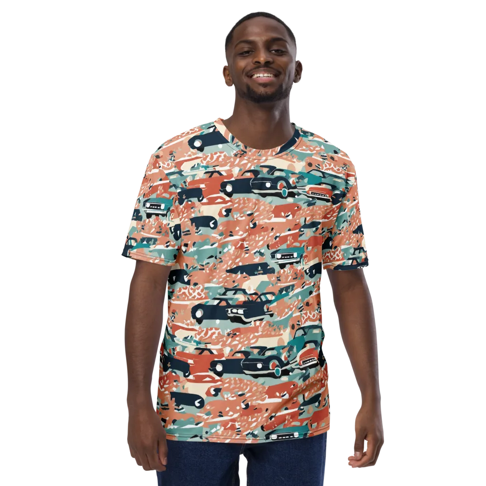 Coral Motorcade on Men's Crew Neck T-Shirt — Front