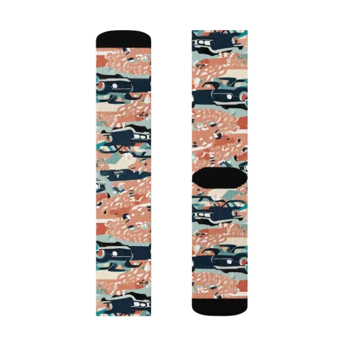 Coral Motorcade on a Socks