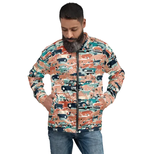 Coral Motorcade on a Bomber Jacket