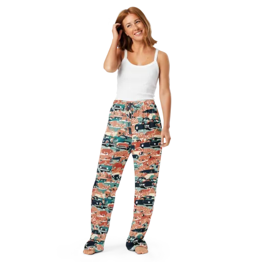 Coral Motorcade on a Women's Pajama Pants