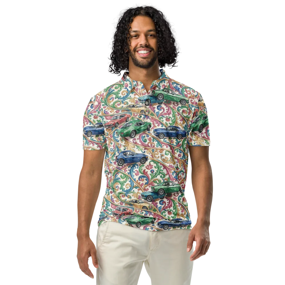 Rococo Roadster on Men's Slim Fit Polo Shirt — Front